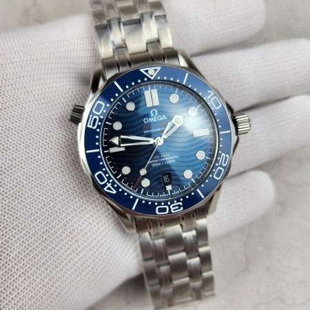 오** 코액시얼 씨마스터 다이버300M 블루다이얼 콤비